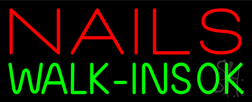 Nails Walkins Ok LED Neon Sign