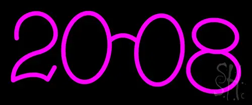 Pink 2008 LED Neon Sign