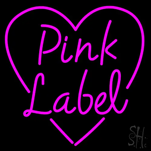 Pink Label Heart LED Neon Sign