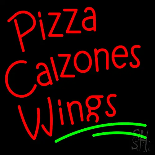 Pizza Calzones Wings LED Neon Sign