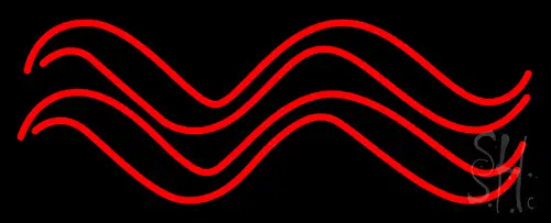 Red Aquarius Logo LED Neon Sign