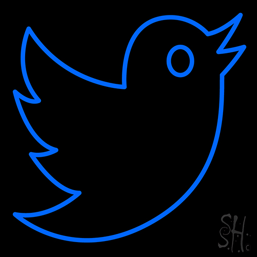 Twitter Bird Logo LED Neon Sign