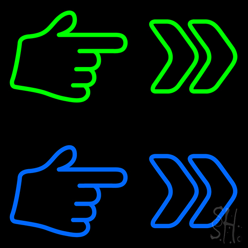 Pointer Arrow Hand LED Neon Sign