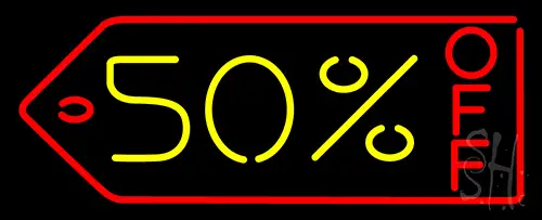 50 Percent Off LED Neon Sign