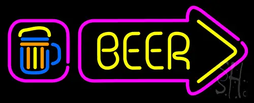 Beer With Beer Mug LED Neon Sign