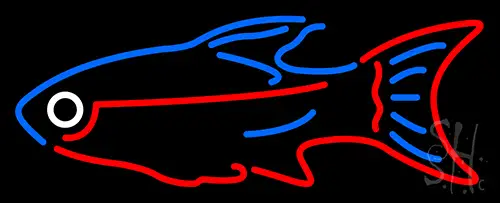 Blue Red Fish LED Neon Sign