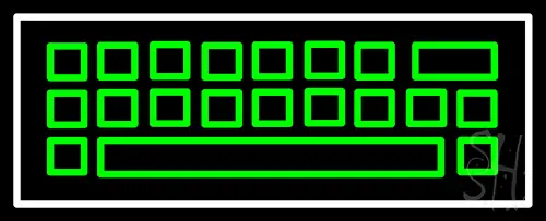 Green White Keyboard Series LED Neon Sign
