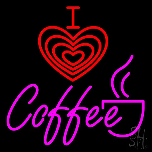 I Love Coffee Hot LED Neon Sign
