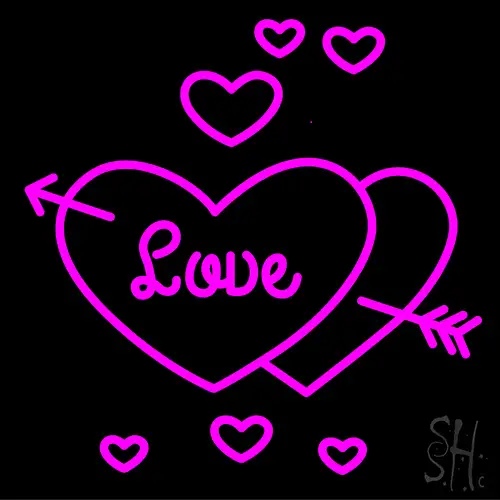 Love Heart Emblem LED Neon Sign