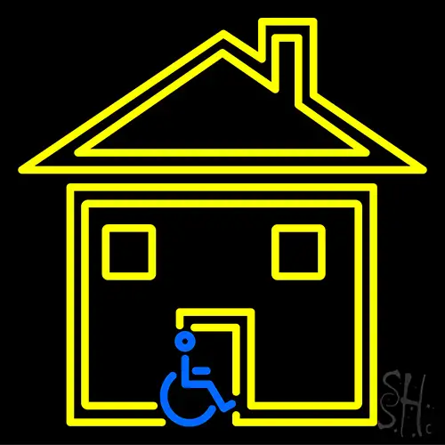 Handicapped Housing LED Neon Sign