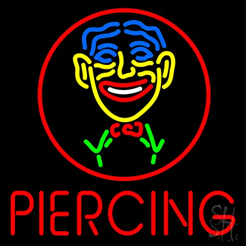 Piercing With Logo LED Neon Sign