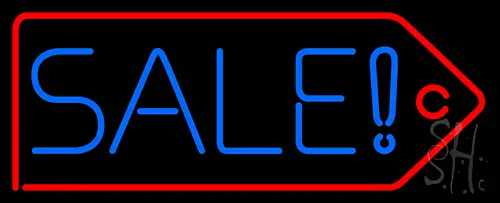 Sale With Red Border LED Neon Sign
