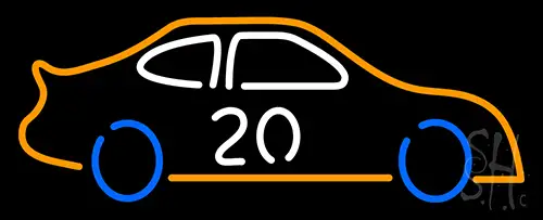 Sport Car 20 LED Neon Sign
