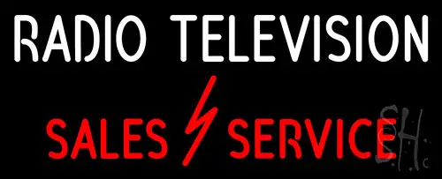 Radio Television Sales Service LED Neon Sign