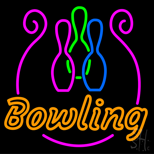Bowling With Bowl LED Neon Sign