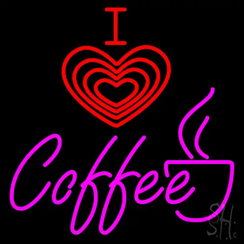 I Love Coffee Hot LED Neon Sign