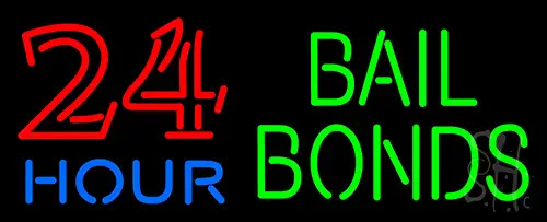 Bail Bonds 24 Hour LED Neon Sign