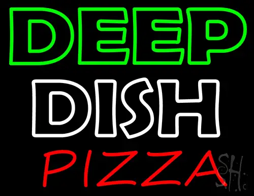 Deep Dish Pizza LED Neon Sign