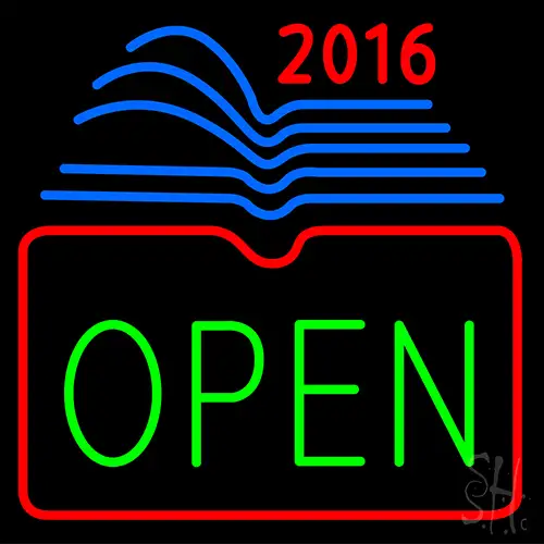 Open Books 2016 LED Neon Sign