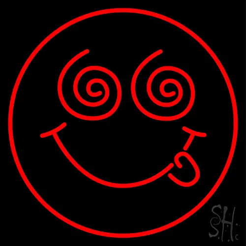 Red Smiley Face LED Neon Sign