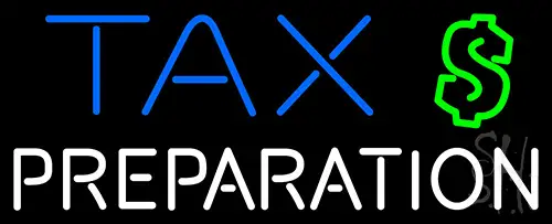 Tax Preparation LED Neon Sign