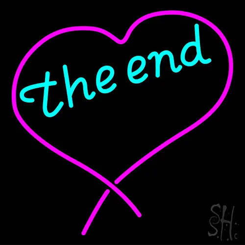 The End Heart LED Neon Sign