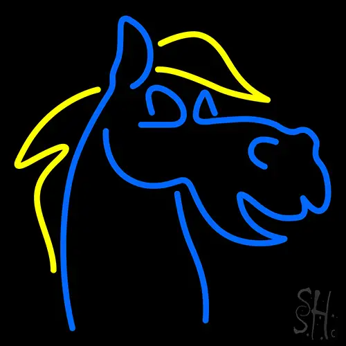 Blue Horse Logo LED Neon Sign