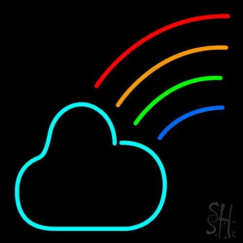 Cloud With Rainbow LED Neon Sign