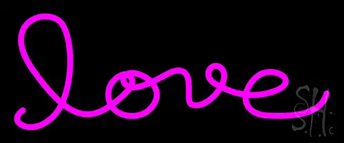 Pink Love Logo LED Neon Sign