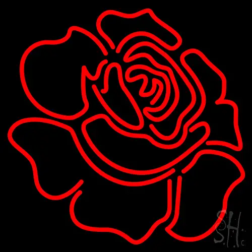 Red Flower Logo LED Neon Sign