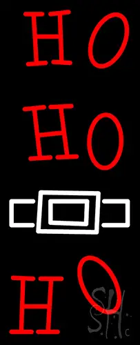Red Ho Ho Ho Santa Logo LED Neon Sign