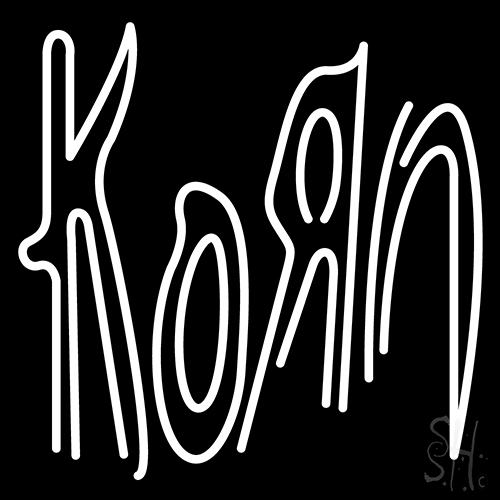 White Korn LED Neon Sign