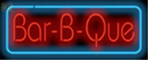 Bar B Que Bbq Barbeque LED Neon Sign