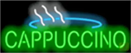 Cappuccino Cafe Food LED Neon Sign