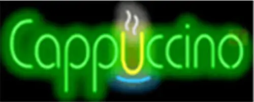 Cappuccino Cafe LED Neon Sign