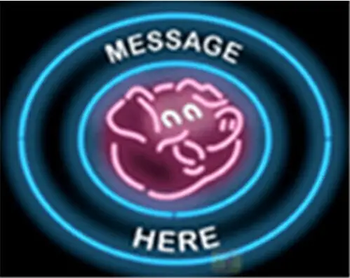Custom Message Pig Circular LED Neon Sign