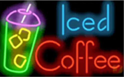 Iced Coffee Deit Catering Cafe LED Neon Sign