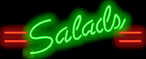 Salads Food Catering LED Neon Sign