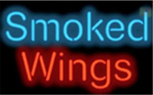 Smoked Wings Barbecue Barbeque LED Neon Sign
