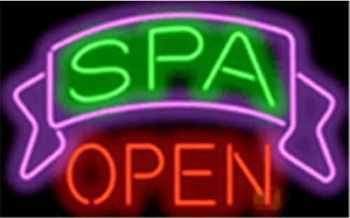 Spa Open Hair Barber LED Neon Sign