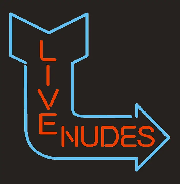 Live Nudes with Arrow LED Neon Sign