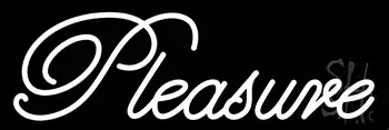 White Pleasure Logo LED Neon Sign 1