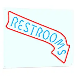 Neon Restroom Sign