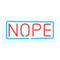 Nope Neon LED Sign