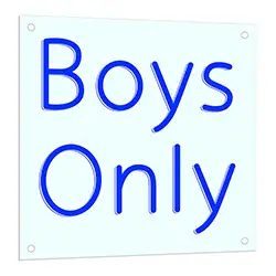 Boys Only LED Neon Sign