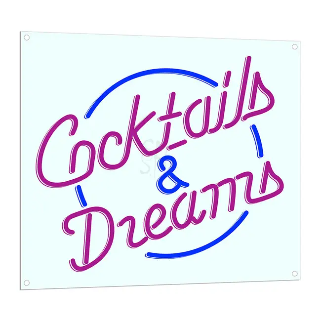 Cocktails And Dreams Neon Sign