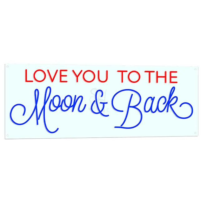 Love You To The Moon And Back LED Sign