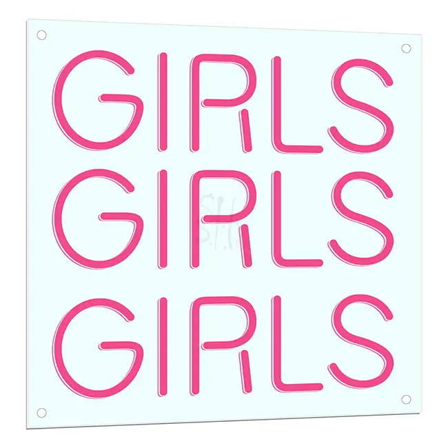 Girls Girls Girls Neon Sign