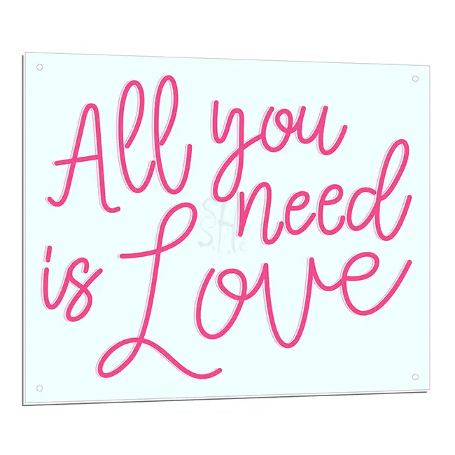 All You Need Is Love Neon Light