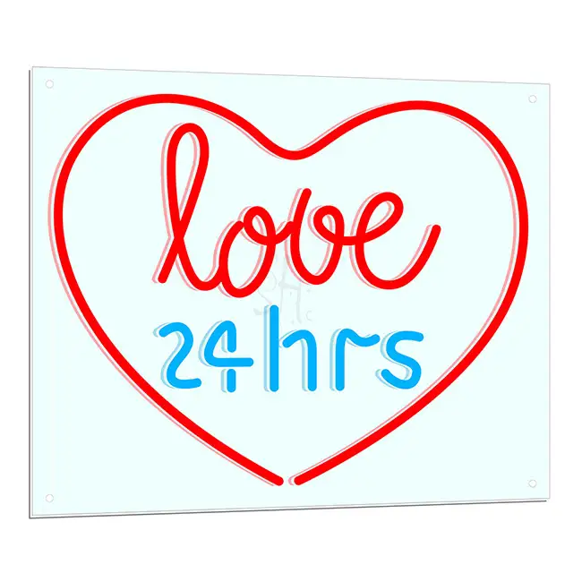 Love 24 Hours Neon Sign